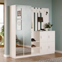 Dulap pentru antreu Trendy Sala Stand DD9 PAL / White photo 4