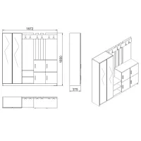 Dulap pentru antreu Trendy Sala Stand DD9 PAL / White photo 7