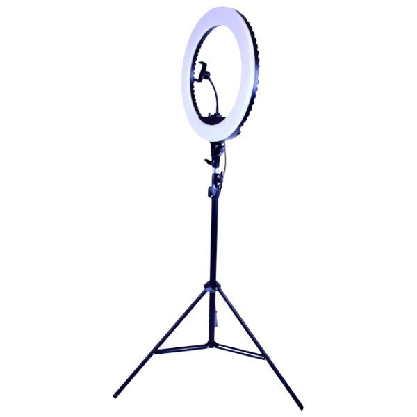 Штатив с круглой лампой Selfie Ring Light HQ-18RGB 450 мм Черный photo 1