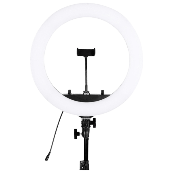 Штатив с круглой лампой Selfie Ring Light HQ-18RGB 450 мм Черный photo 2