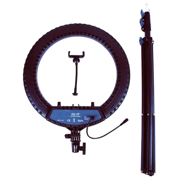 Штатив с круглой лампой Selfie Ring Light HQ-18RGB 450 мм Черный photo 3