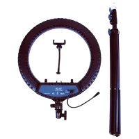 Trepied cu lampă Selfie Ring Light HQ-18RGB 450 mm Black photo 3