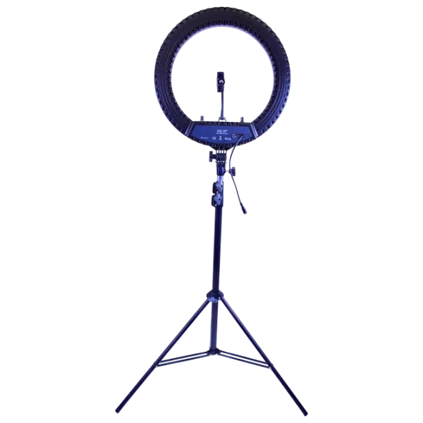 Штатив с круглой лампой Selfie Ring Light HQ-18RGB 450 мм Черный photo 4