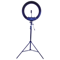 Trepied cu lampă Selfie Ring Light HQ-18RGB 450 mm Black photo 4