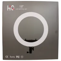Trepied cu lampă Selfie Ring Light HQ-18RGB 450 mm Black photo 6