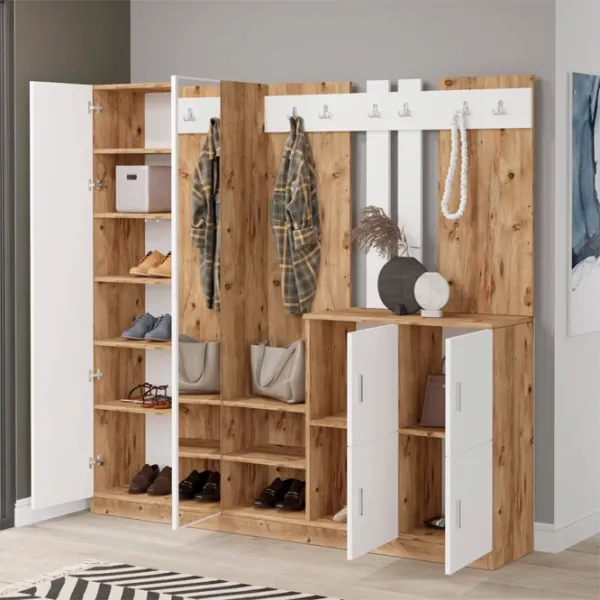 Шкаф для прихожей Trendy Sala Stand DD9 ДСП / White photo 5