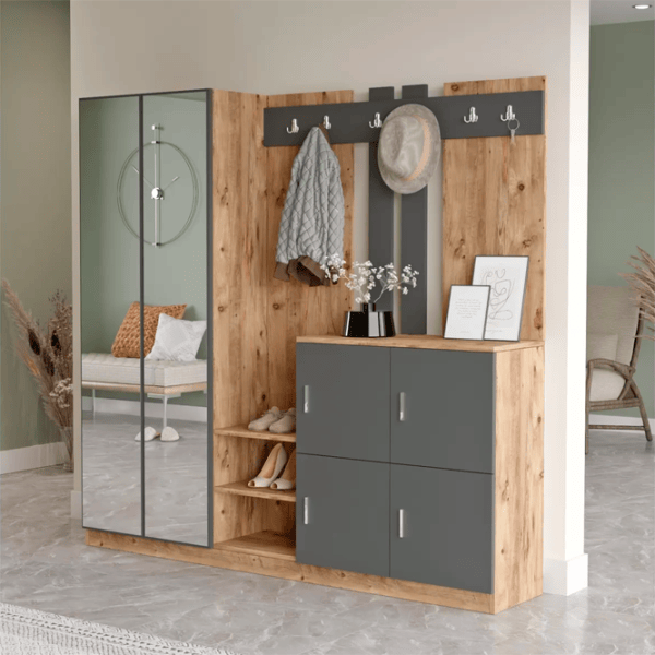 Шкаф для прихожей Trendy Sala Stand DD9 ДСП / Антрацит photo 2