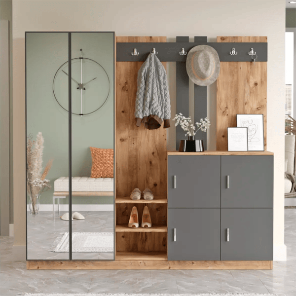 Шкаф для прихожей Trendy Sala Stand DD9 ДСП / Антрацит photo 3