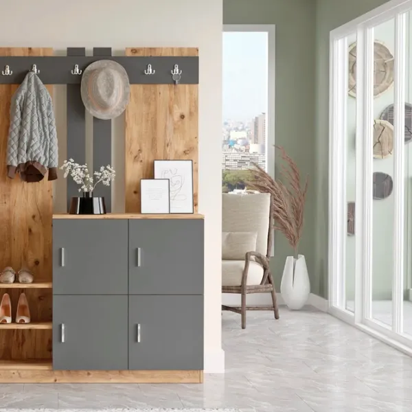 Шкаф для прихожей Trendy Sala Stand DD9 ДСП / Антрацит photo 4