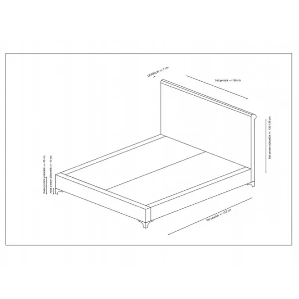Кровать Trendy Deluxe 150 x 200 см / ДСП меламин / Антрацит photo 2