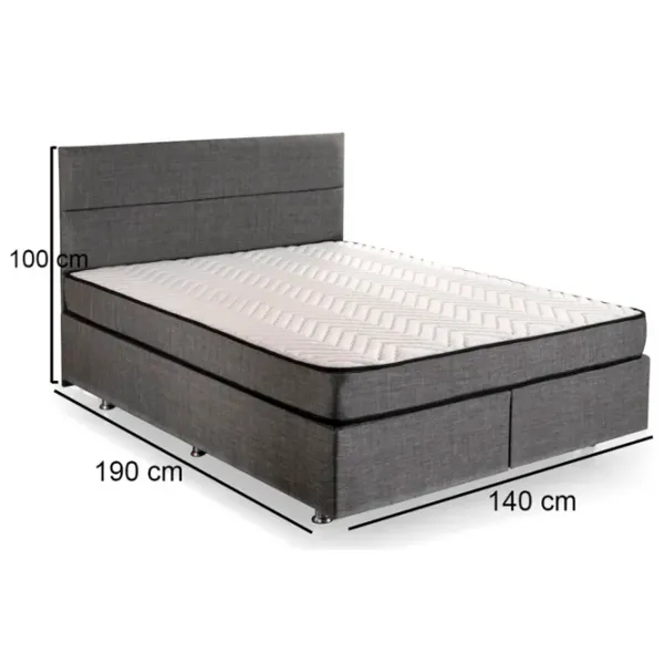 Кровать Trendy Silver 140 x 200 см / Сталь / Серый photo 4