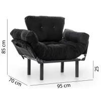 Fotoliu Trendy Nitta Single Black Black photo 9