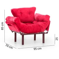 Fotoliu Trendy Nitta Single Black Red photo 10