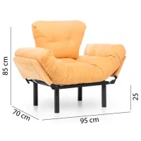 Fotoliu Trendy Nitta Single Black Yellow photo 9