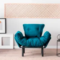 Fotoliu Trendy Nitta Single Black Turquoise photo 3