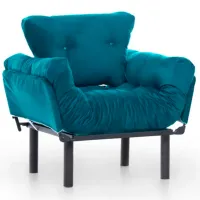 Fotoliu Trendy Nitta Single Black Turquoise photo 4