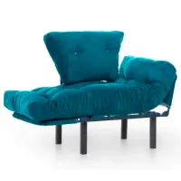 Fotoliu Trendy Nitta Single Black Turquoise photo 5
