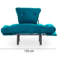 Fotoliu Trendy Nitta Single Black Turquoise photo 10