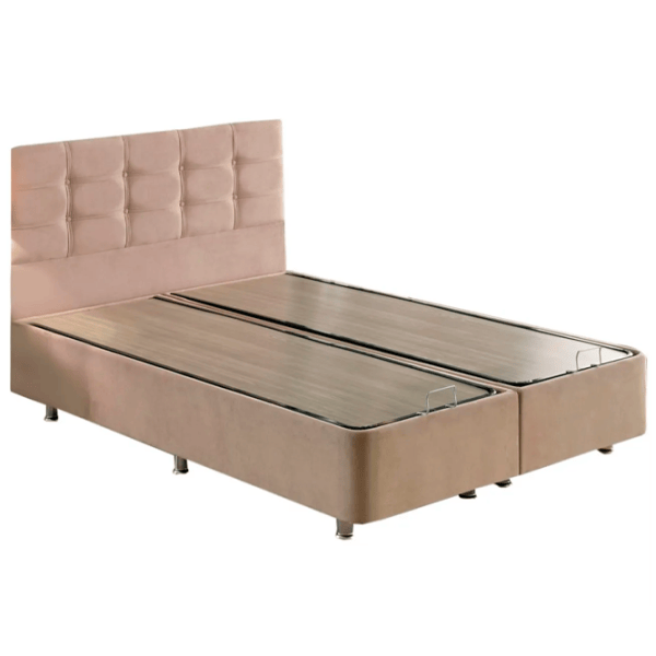 Pat Trendy Ela Double 180 x 200 cm / Oțel / Light Brown photo 1