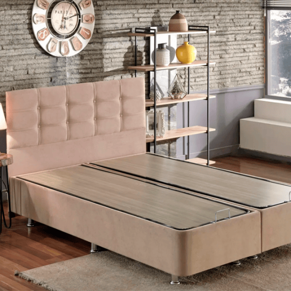 Pat Trendy Ela Double 180 x 200 cm / Oțel / Light Brown photo 3