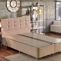 Pat Trendy Ela Double 180 x 200 cm / Oțel / Light Brown photo 3