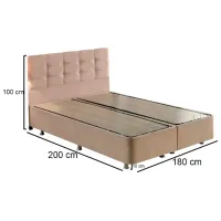 Pat Trendy Ela Double 180 x 200 cm / Oțel / Light Brown photo 8