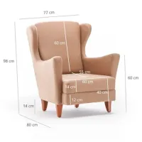 Fotoliu Trendy Lola Berjer Brown Cream photo 8