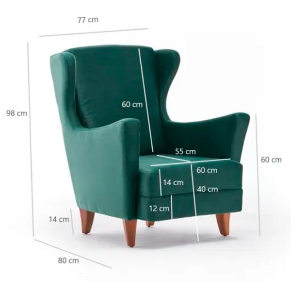 Fotoliu Trendy Lola Berjer Brown Green photo 8