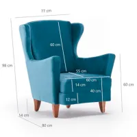 Fotoliu Trendy Lola Berjer Brown Teal photo 8