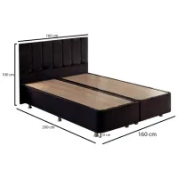Pat Trendy Ela Double 150 x 200 cm / Oțel / Black photo 9