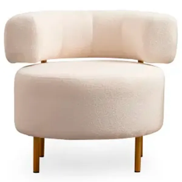 Fotoliu Trendy River Round Brown White photo 1