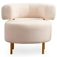 Fotoliu Trendy River Round Brown White