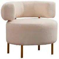 Fotoliu Trendy River Round Brown White photo 2
