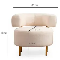 Fotoliu Trendy River Round Brown White photo 5