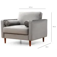 Fotoliu Trendy Roma Brown Gray photo 8