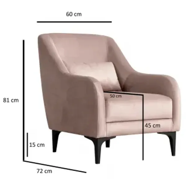 Fotoliu Trendy Astana Black Beige photo 5