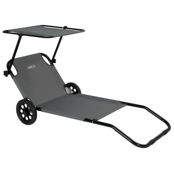 Șezlong Nils LOUNGER Oțel / Poliester / Gray Black photo 1