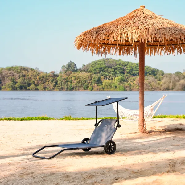 Șezlong Nils LOUNGER Oțel / Poliester / Gray Black photo 6