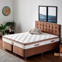 Pat Trendy Latte 180 x 200 cm / Oțel / Light Brown photo 2