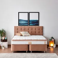 Pat Trendy Latte 180 x 200 cm / Oțel / Light Brown photo 3