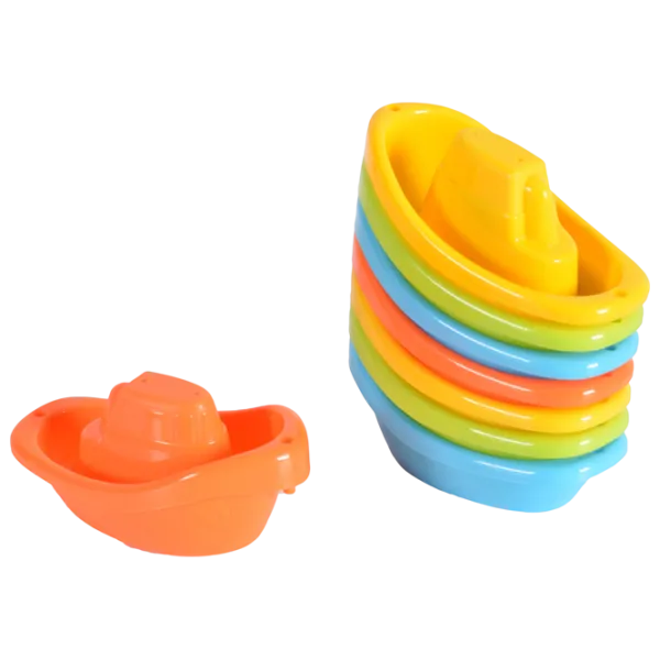 Игрушки для ванной Moni Stacking Boats de la 12 luni photo 4