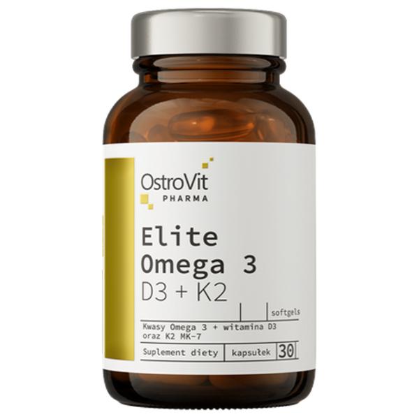 Antioxidanți OstroVit Pharma Elite Omega 3 D3 + K2 () Numărul de capsule: 30 photo 1
