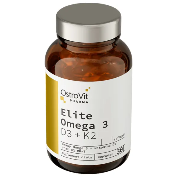 Antioxidanți OstroVit Pharma Elite Omega 3 D3 + K2 () Numărul de capsule: 30 photo 3