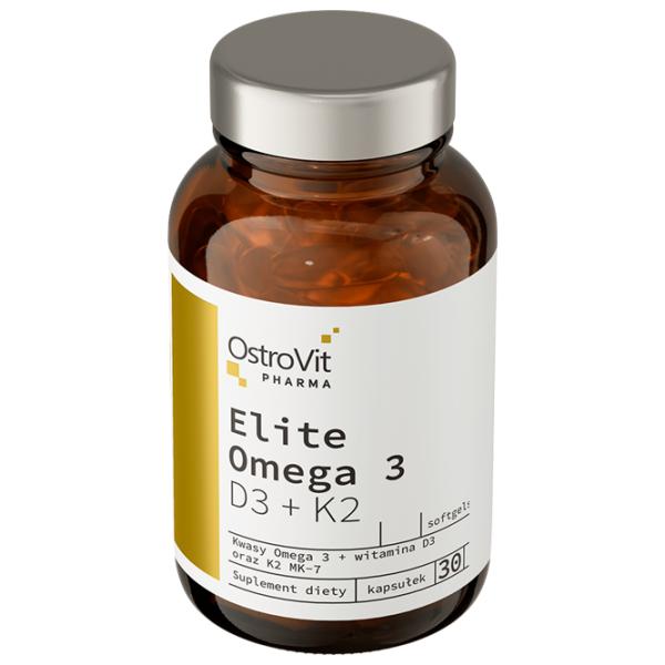 Antioxidanți OstroVit Pharma Elite Omega 3 D3 + K2 () Numărul de capsule: 30 photo 3