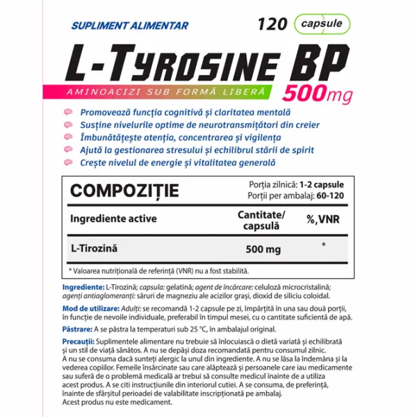 Aminoacizi Balkan Pharmaceuticals L-Tyrosine 120 ()   photo 4