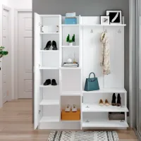 Dulap pentru antreu Trendy Sala Stand DD5 PAL melaminat / White photo 5