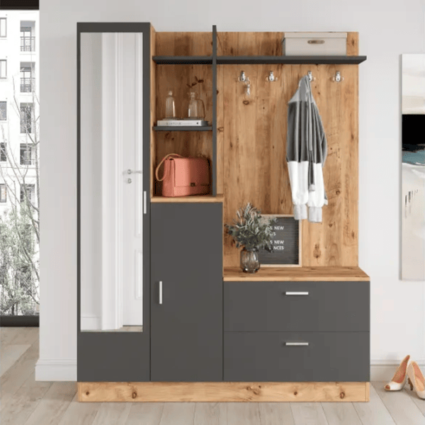 Шкаф для прихожей Trendy Sala Stand DD5 ДСП меламин / Антрацит photo 2