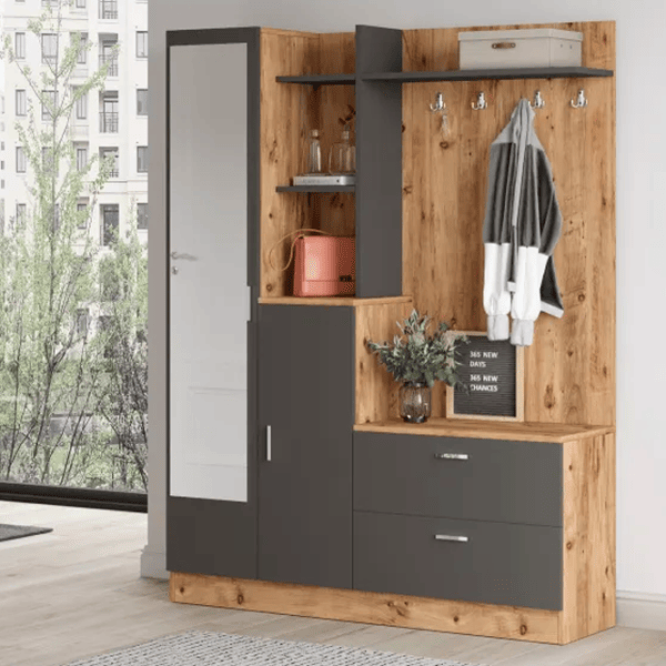 Шкаф для прихожей Trendy Sala Stand DD5 ДСП меламин / Антрацит photo 4