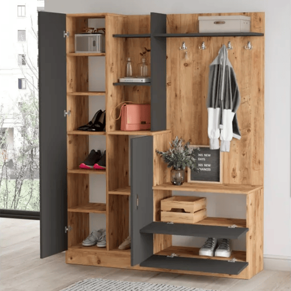 Шкаф для прихожей Trendy Sala Stand DD5 ДСП меламин / Антрацит photo 5