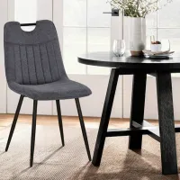 Scaun de bucătărie Fabrik Home KIP Țesătură/ Gray Black photo 5